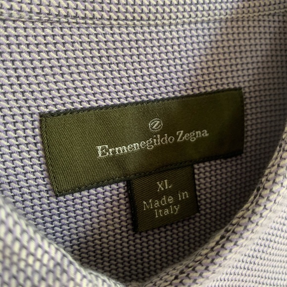 Ermenegildo Zegna XL blue men’s dress shirt - Picture 3 of 3